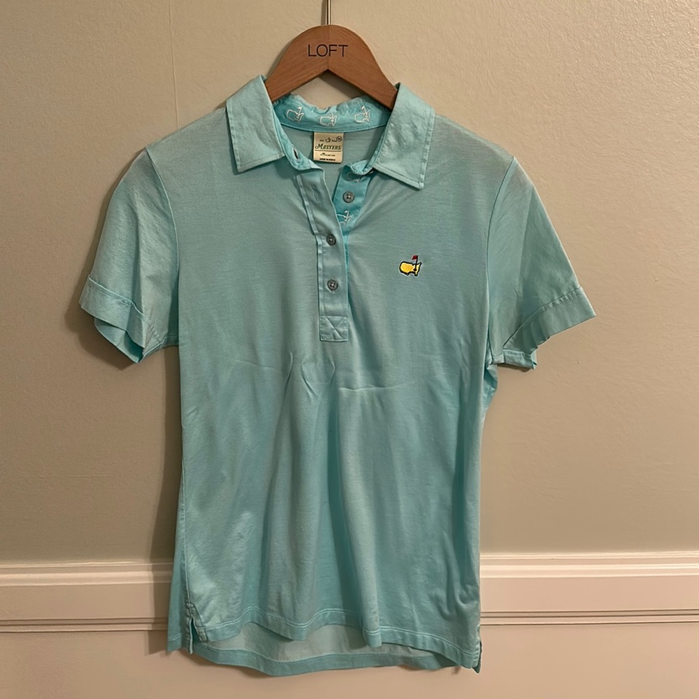 Masters Peter Millar medium teal polo